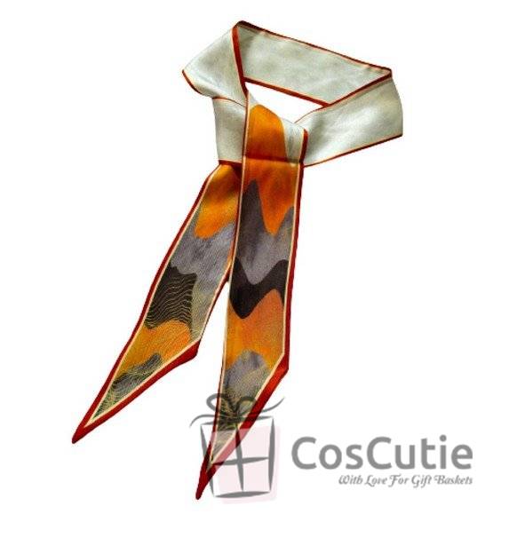 Esarfe Twilly matase naturala, dubla fata, 6x125cm