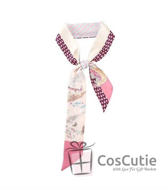 Esarfe Twilly matase naturala, dubla fata, 6x125cm