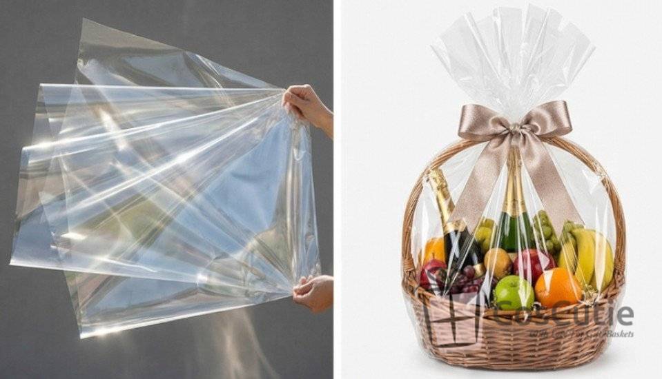Folie celofan transparent 100x140cm, 30 microni