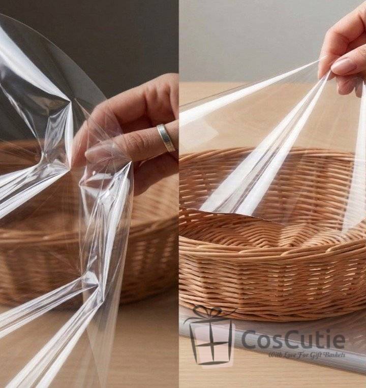 Folie celofan transparent 70x140cm, 30 microni