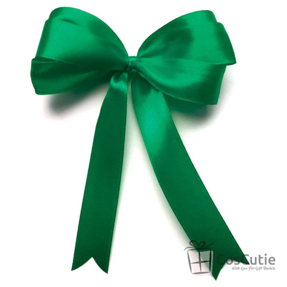 Fundite panglica satin, bucle triple, 10x11cm, diverse culori