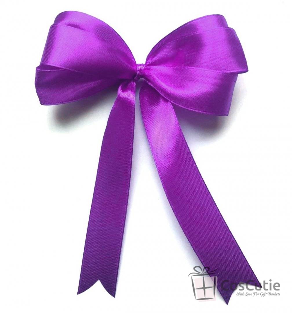 Fundite panglica satin, bucle triple, 10x11cm, diverse culori