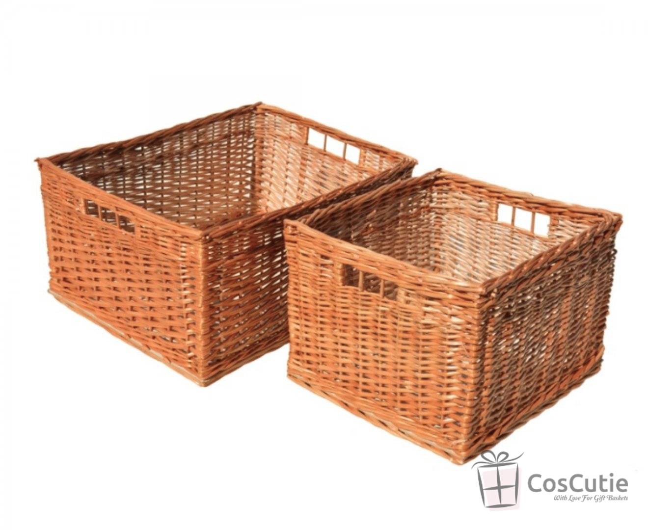 Lada depozitare din rachita cu manere, 50x40x25 cm
