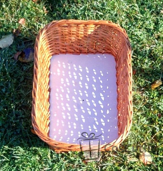 Ladita rachita cu margini rotunjite, 40x30x15 cm