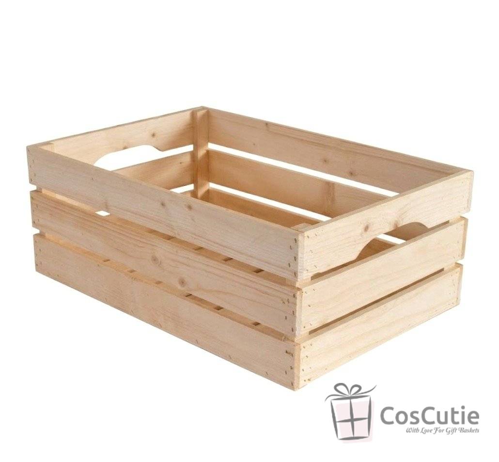 Ladita din Lemn cu Manere Integrate, 35x25x15 cm