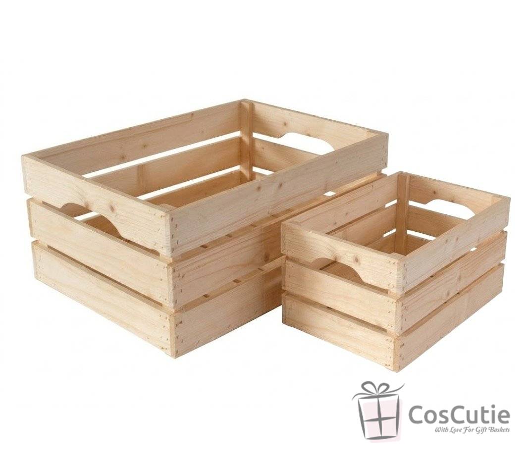 Ladita din Lemn cu Manere Integrate, 50x40x15 cm