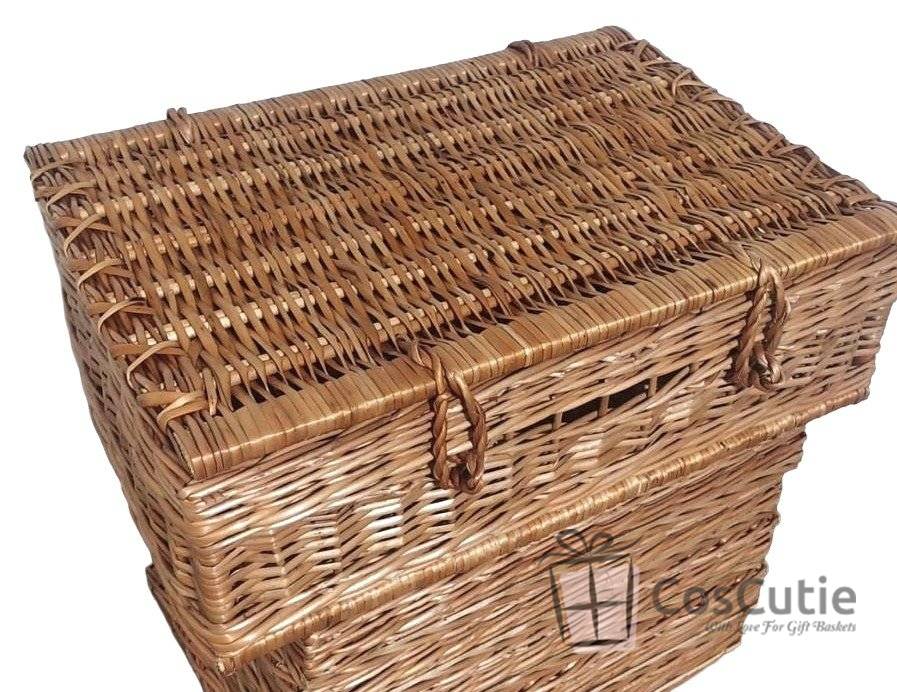 Ladita din rachita naturala cu capac 45x30x15 cm