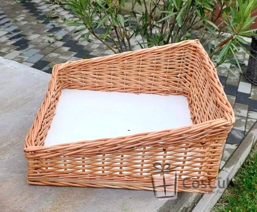 Ladita rachita cu baza placaj, model asimetric 60x35x10/5cm