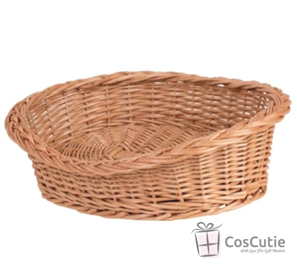 Pat oval din rachita pentru caini 100x65 cm 