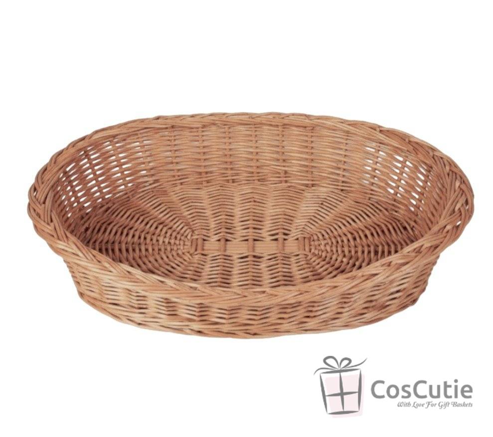 Pat oval din rachita pentru caini 70x50 cm 