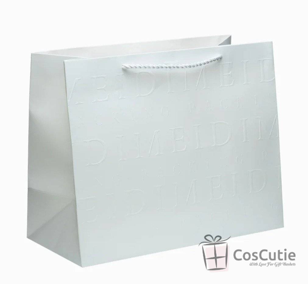Punga Alba cadou Monogram 32x26x15cm