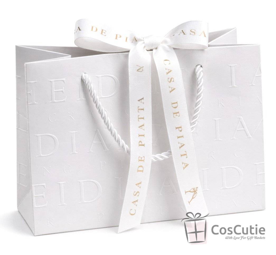 Punga Alba cadou Monogram 32x26x15cm