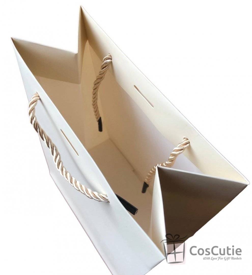 Pungi cadou Soft Touch Velvet Premium, Crem 18x23x10 cm