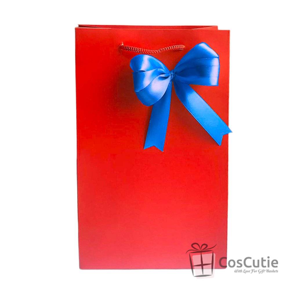 Punga cadou Premium Rosie cu fundita satin - 16x9x27 cm