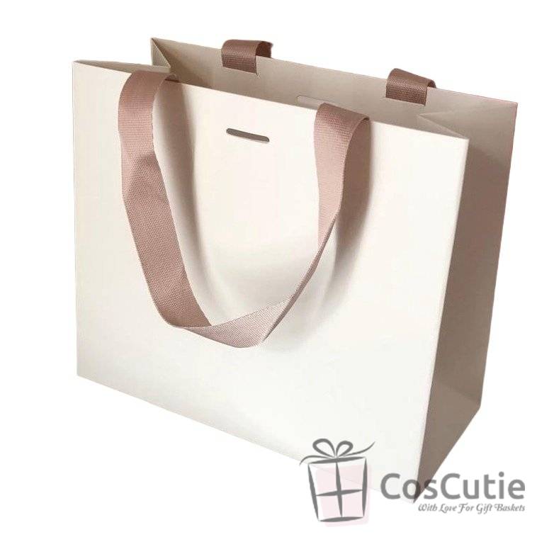 Punga cadou Lux Crem 20x25x11 cm, carton plastifiat 250 g/mp Soft Touch