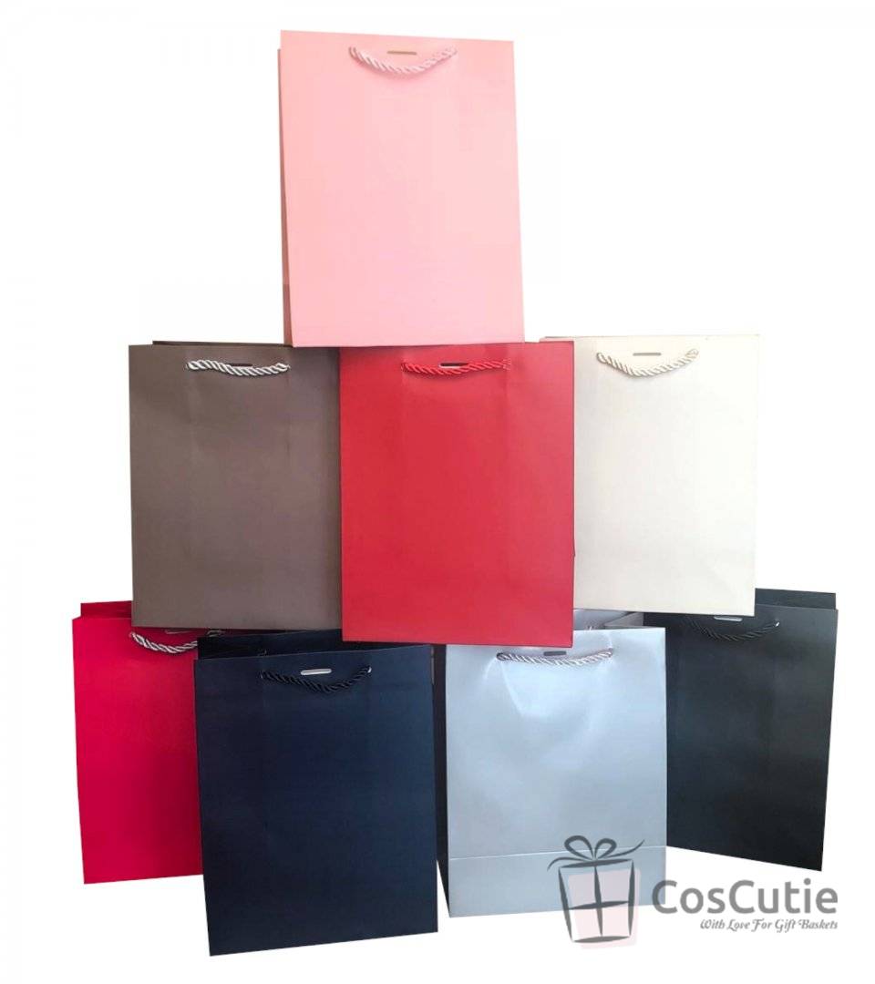 Pungi cadou Soft Touch Velvet Premium, Negru 18x23x10 cm
