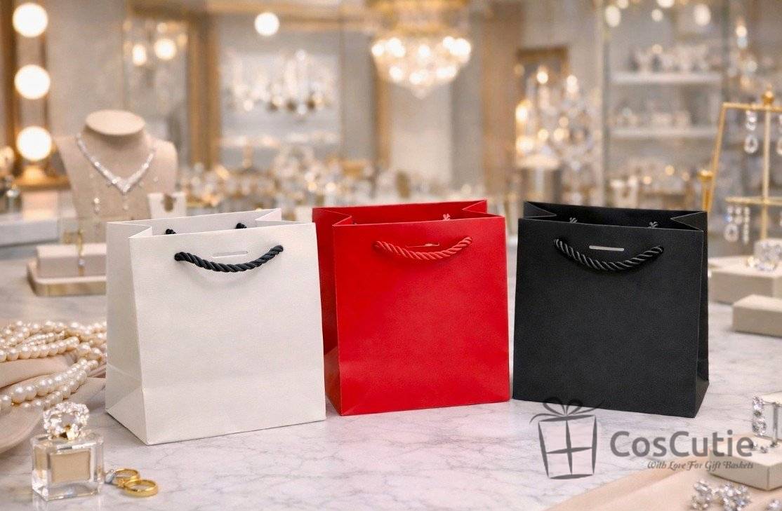 Punga cadou premium Negru 17x17x11 cm, carton Soft Touch 225 g/mp