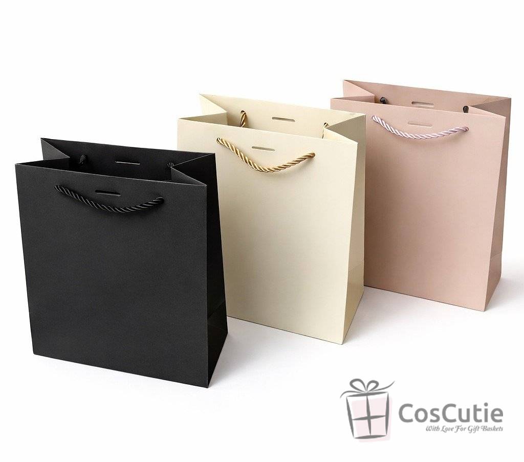 Pungi cadou Soft Touch Velvet Premium, Negru 18x23x10 cm