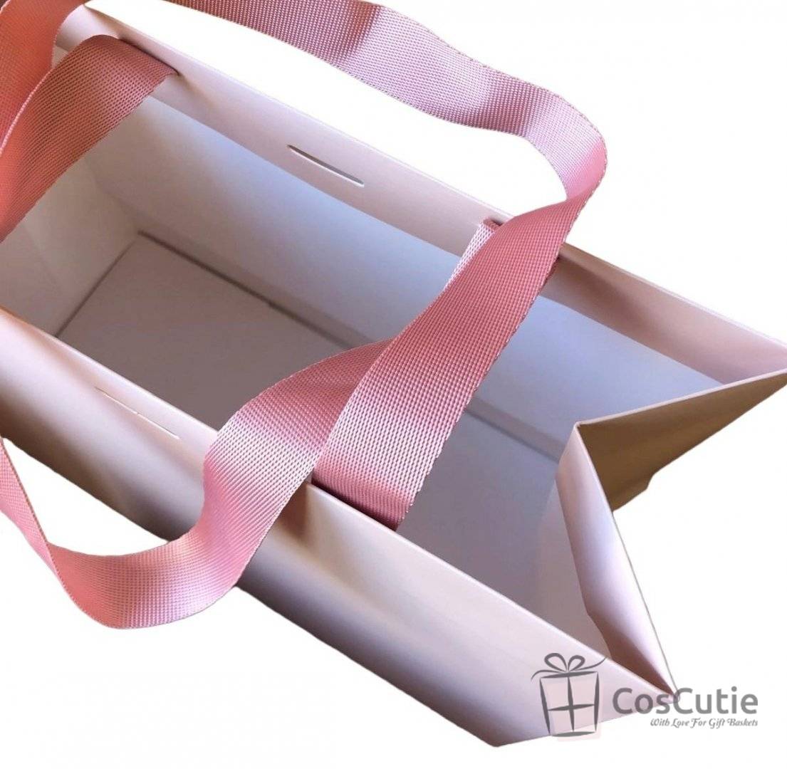 Punga cadou Lux Roz Pudra 20x25x11 cm, carton plastifiat 250 g/mp Soft Touch