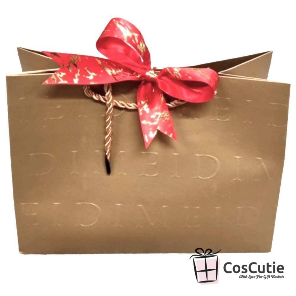Punga Golden cadou Monogram litere 23x18x12cm