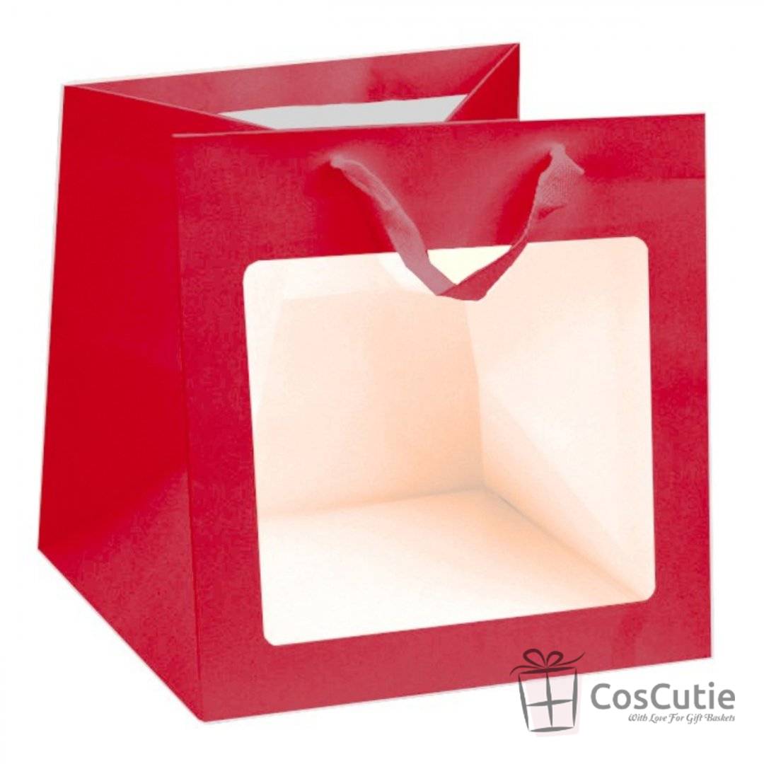 Pungi cadou patrate cu fereastra, 25x25cm, 24buc