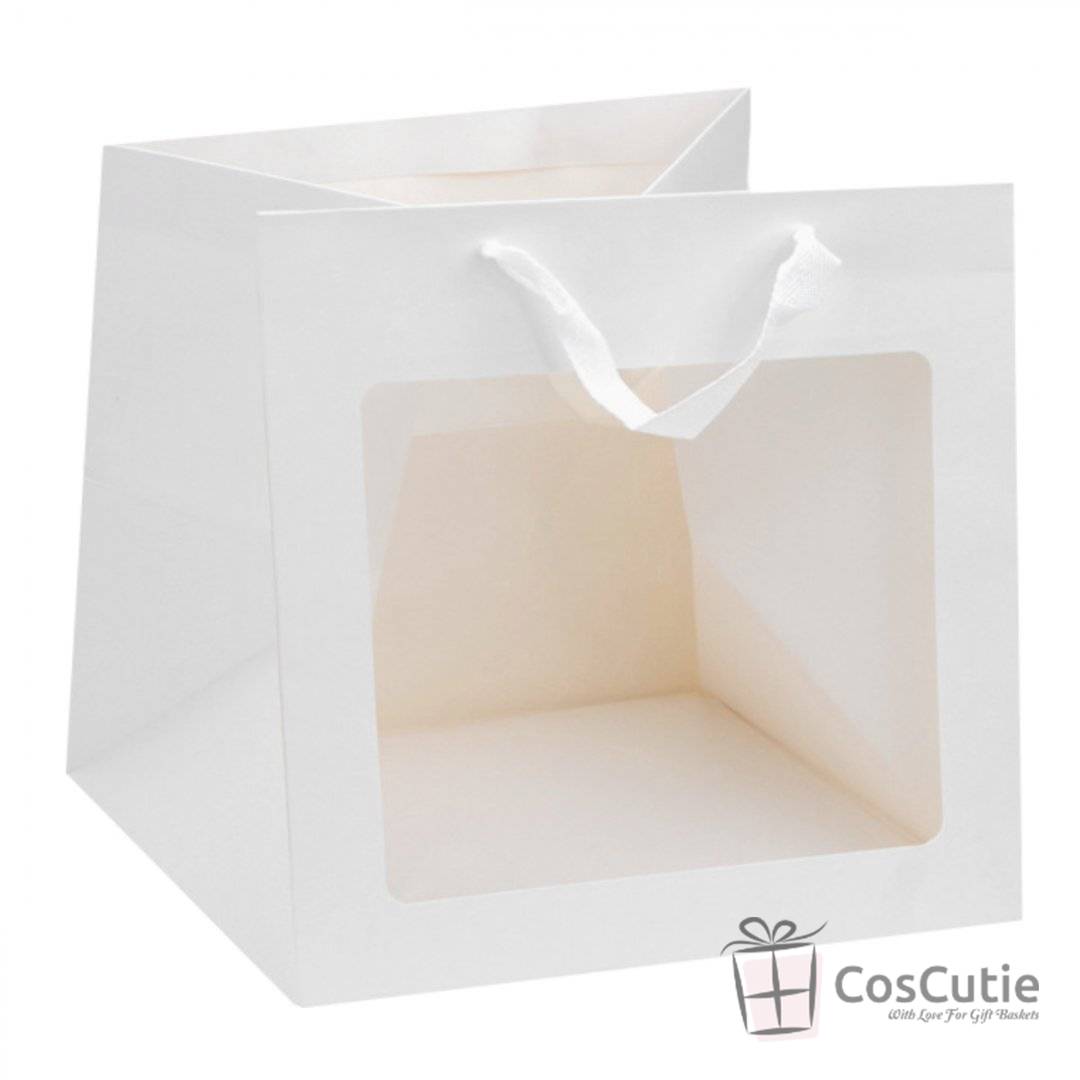 Pungi cadou patrate cu fereastra, 30x30cm, 24buc