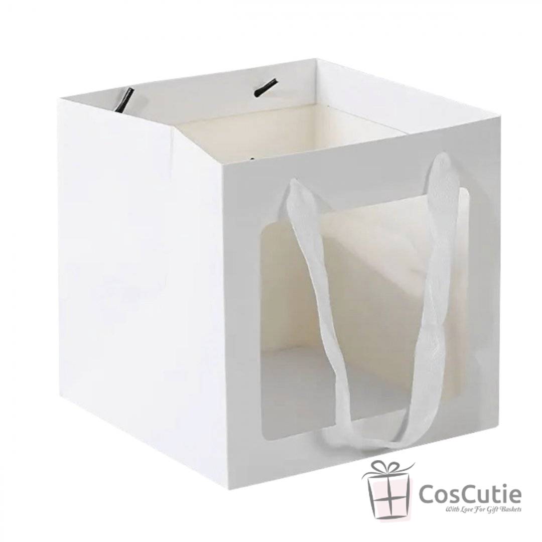 Pungi cadou patrate cu fereastra, 30x30cm, 24buc