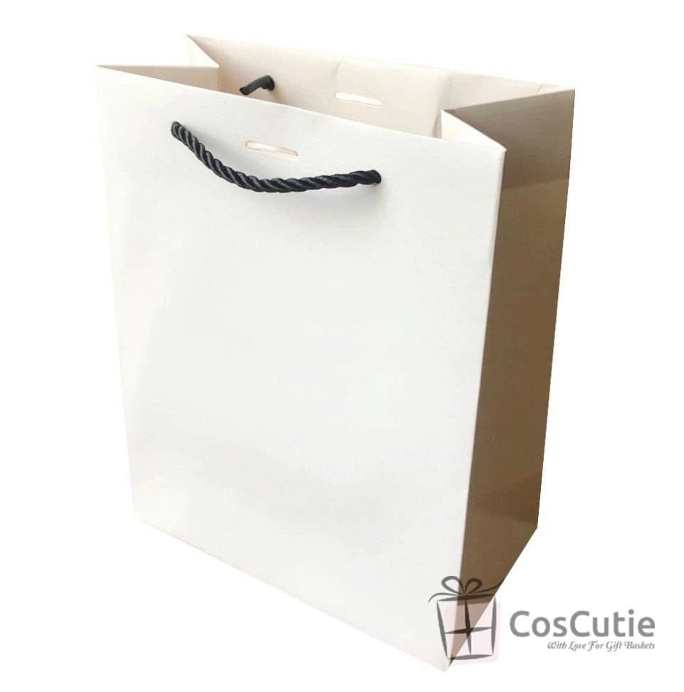 Pungi cadou Soft Touch Velvet Premium, Alb 26x32x15 cm