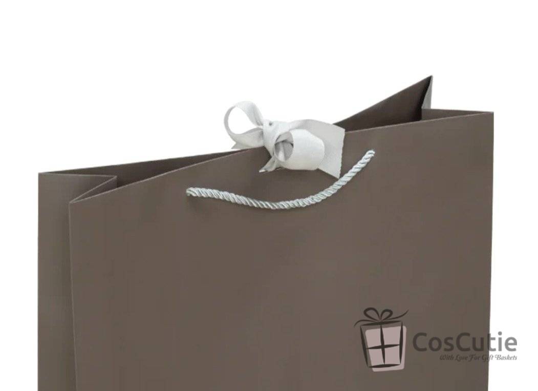 Pungi mari cadou, Premium Gri Coffee, 32x44x13 cm
