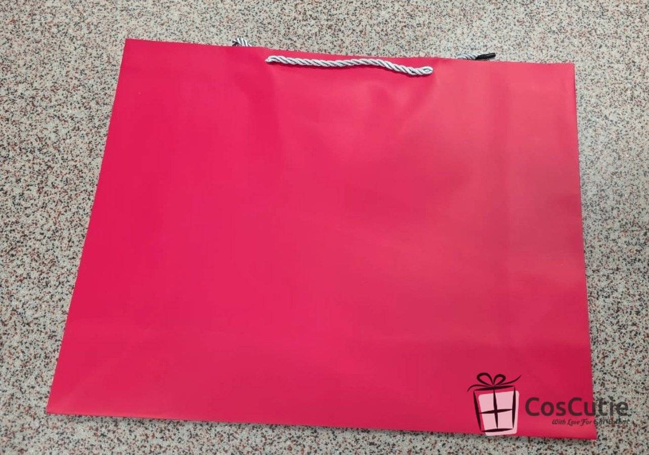 Pungi cadou Premium, Landscape 42x33x13cm, Rosu fuchsia