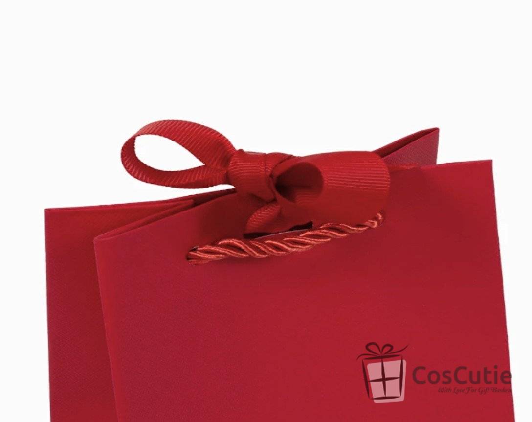 Pungi mari cadou Premium, Rosu 32x44x13 cm
