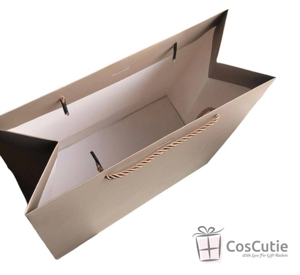 Pungi cadou Soft touch 32x26x15 cm Golden Taupe