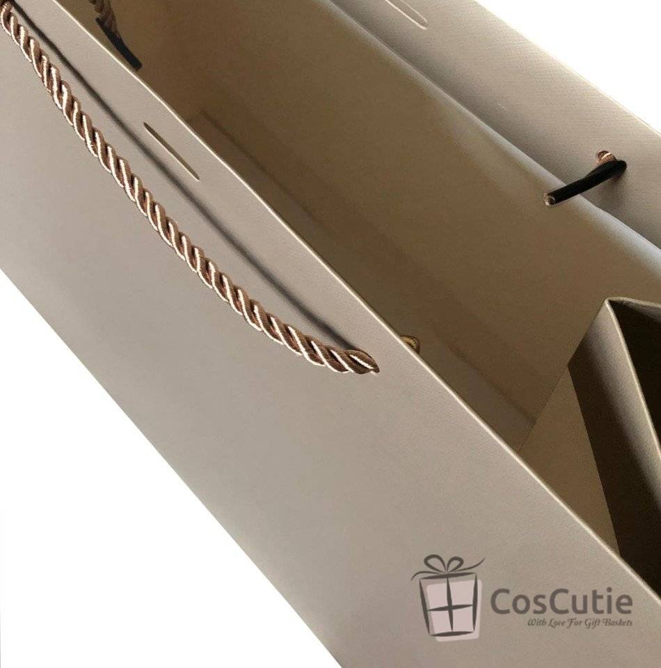 Pungi cadou Soft touch 32x26x15 cm Golden Taupe