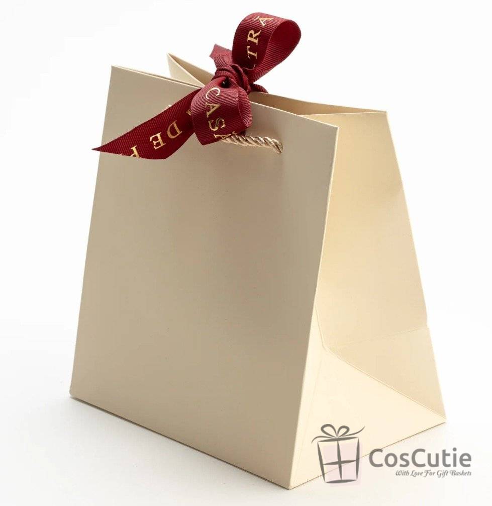 Pungi cadou Soft touch 32x26x15 cm Ivory