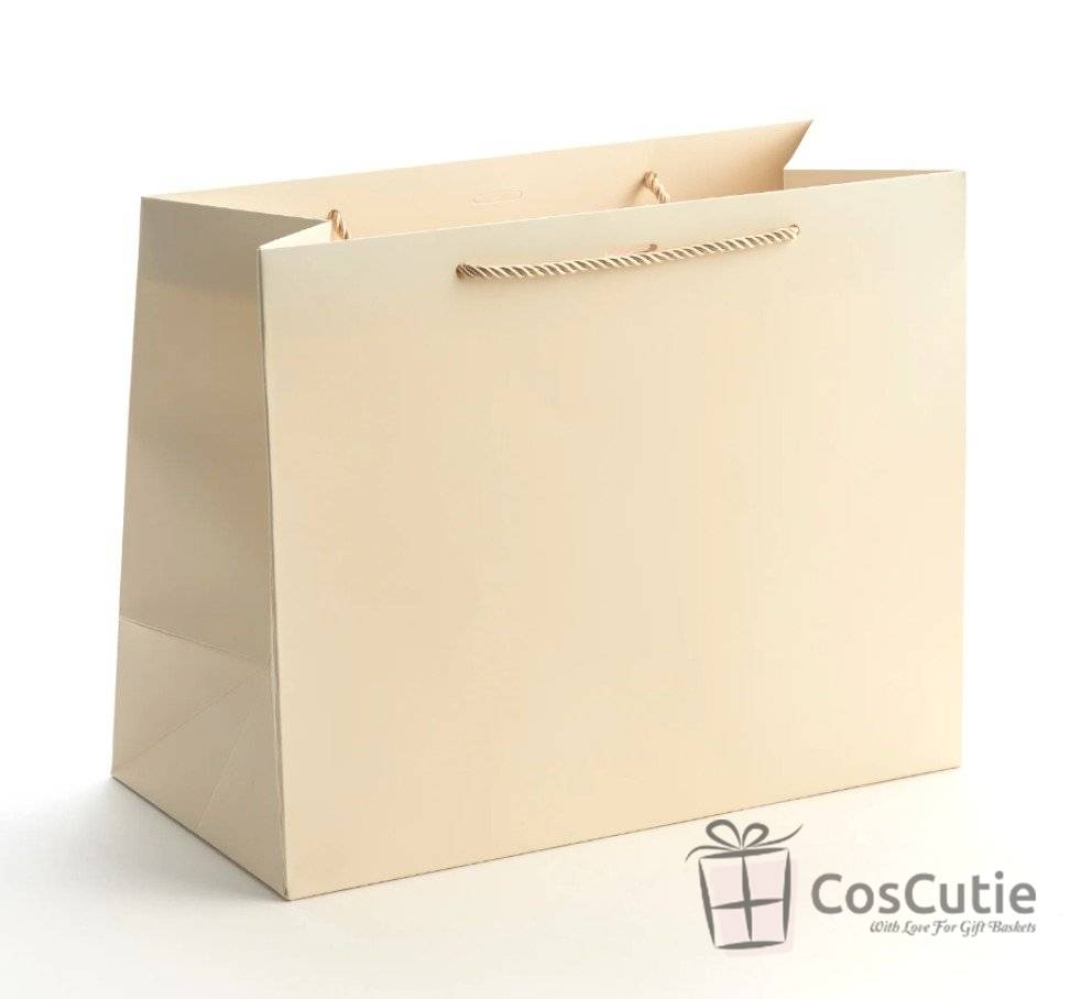 Pungi cadou Soft touch 32x26x15 cm Ivory