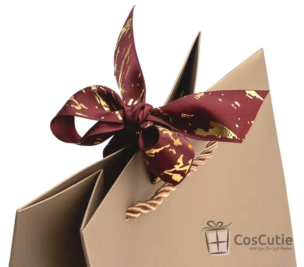 Pungi cadou Soft touch 32x26x15 cm Golden Taupe