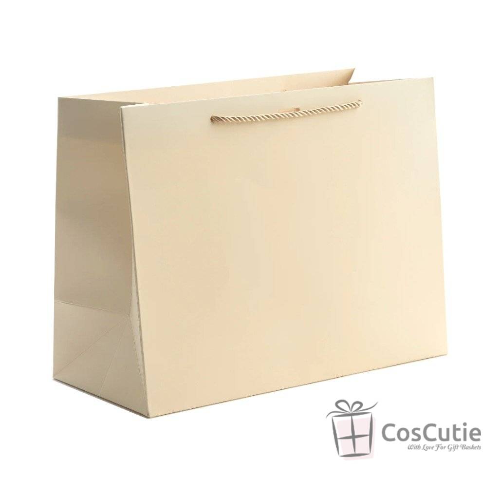 Pungi cadou Soft touch 32x26x15 cm Golden Taupe