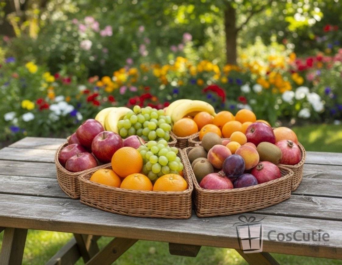 Set Expozitional din Rachita cu 7 Tavi si Baza din Placaj - Diametru 65 cm