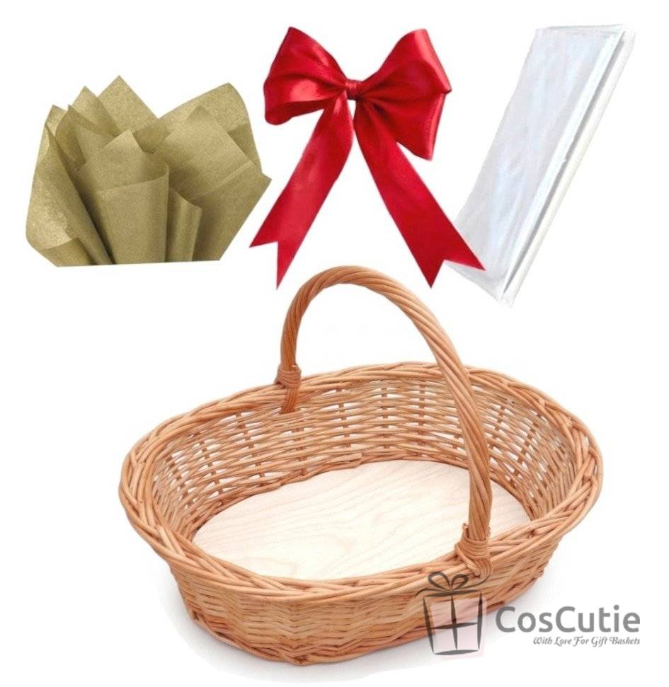 Set cadou Cos Rachita traditonal si Accesorii pentru Ambalare, 30 cm