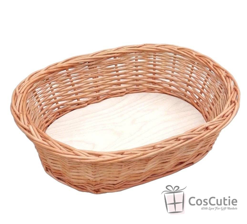  Set Cos Cadou din Rachita cu Accesorii pentru Ambalare, 35x25x10 cm