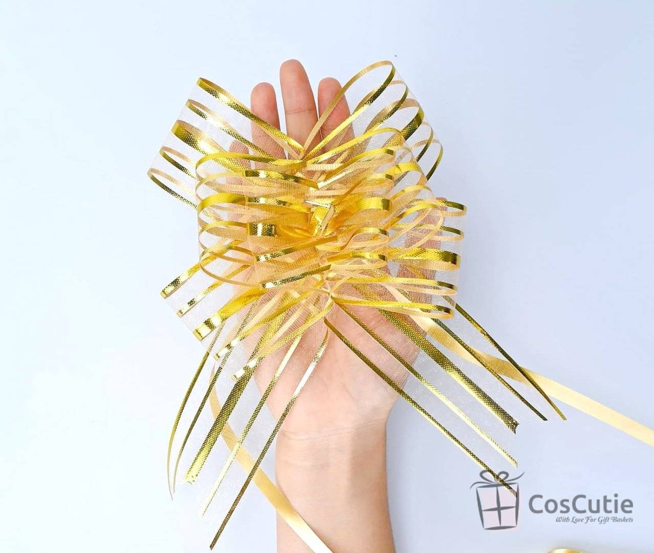 Set Funda organza 15 cm & Punga celofan ambalare cosuri cadouri 65x51cm