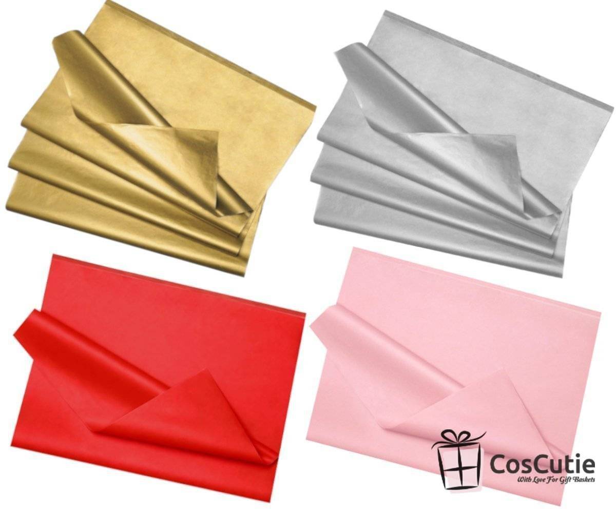 Set ambalare cosuri si cadouri, Pungi celofan 53x64 cm si accesorii decorative