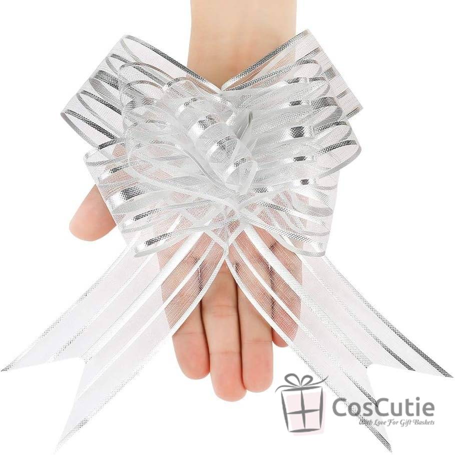 Set ambalare cosuri si cadouri, Pungi celofan 60x85 cm si accesorii decorative