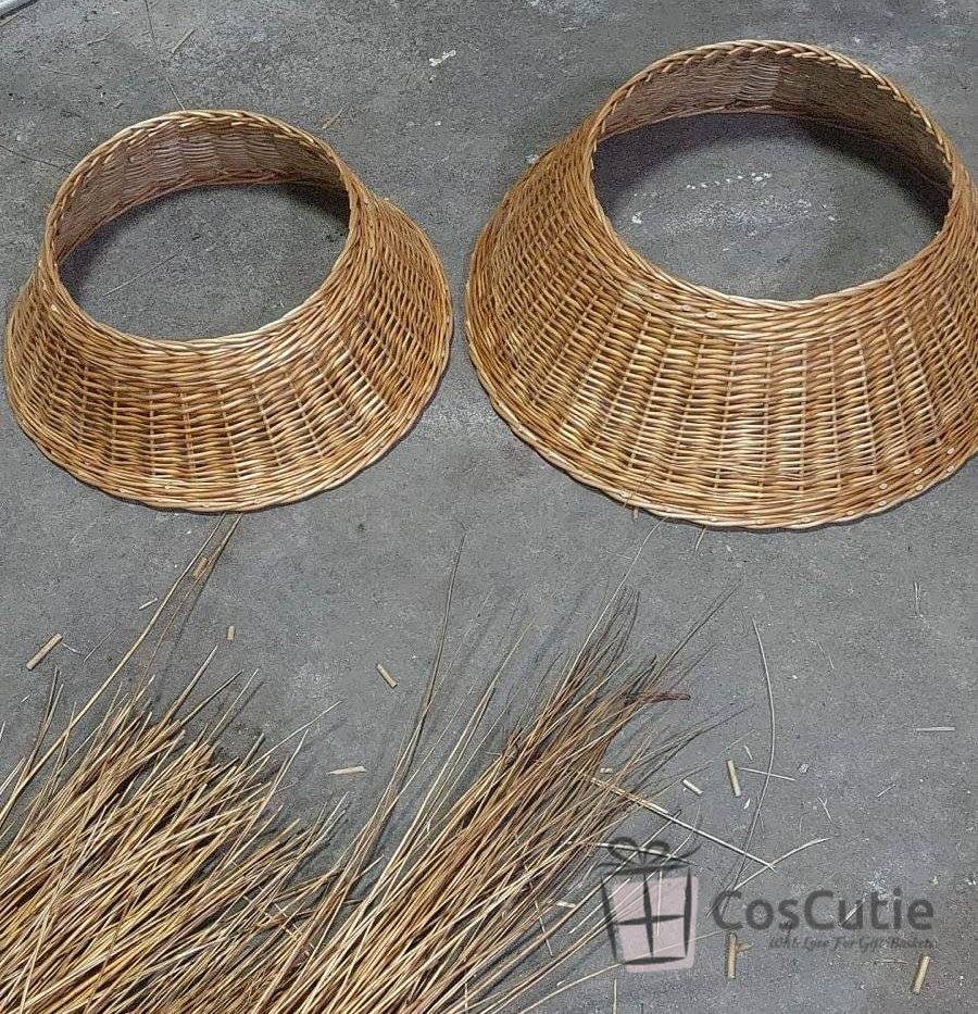 Suport Husa Brad Craciun, rachita natur, 65x40x21cm