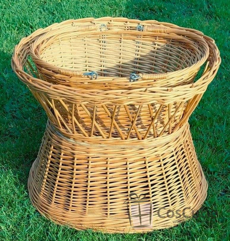 Suport oval din rachita pentru expunere si prezentare produse