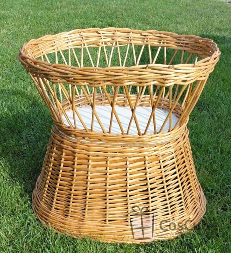 Suport oval din rachita pentru expunere si prezentare produse