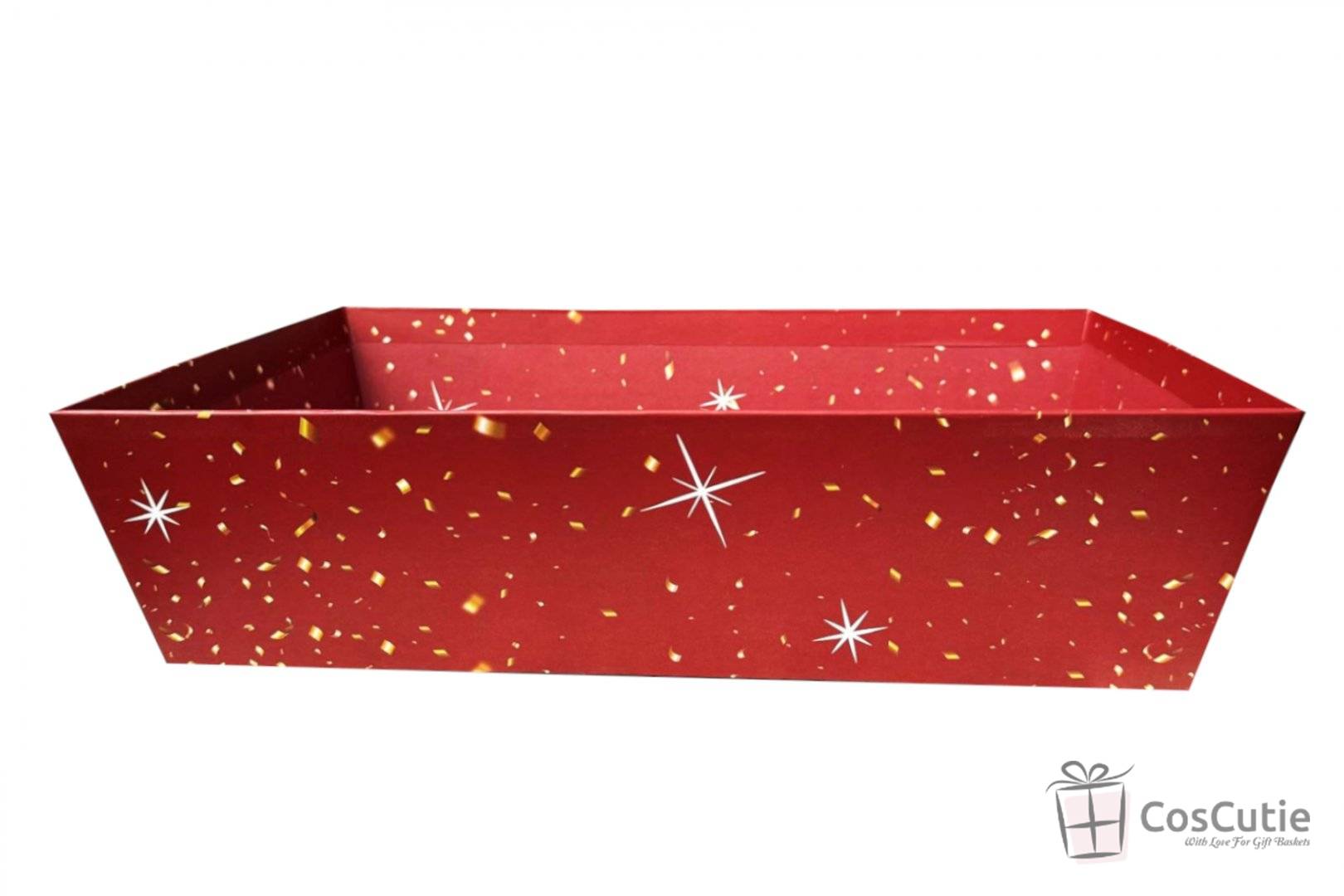 Tavite cadou rosu Stars, 33x22x7.5cm