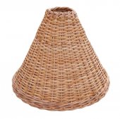 Abajur conic din rachita naturala, Model simplu clasic 33x25cm