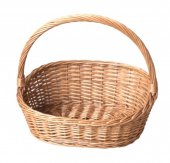 Cos cadou din rachita cu maner 35 cm, Mediu