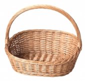 Cos cadou din rachita cu maner 40 cm, Mare